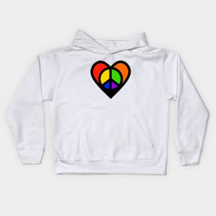 LOVE And Peace Activist Pride Design Kids Hoodie